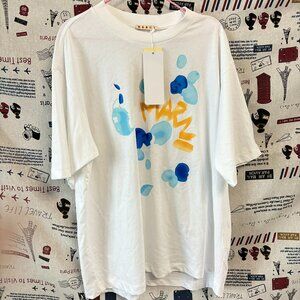 Marni Dripping Logo Cotton Graphic T-Shirt